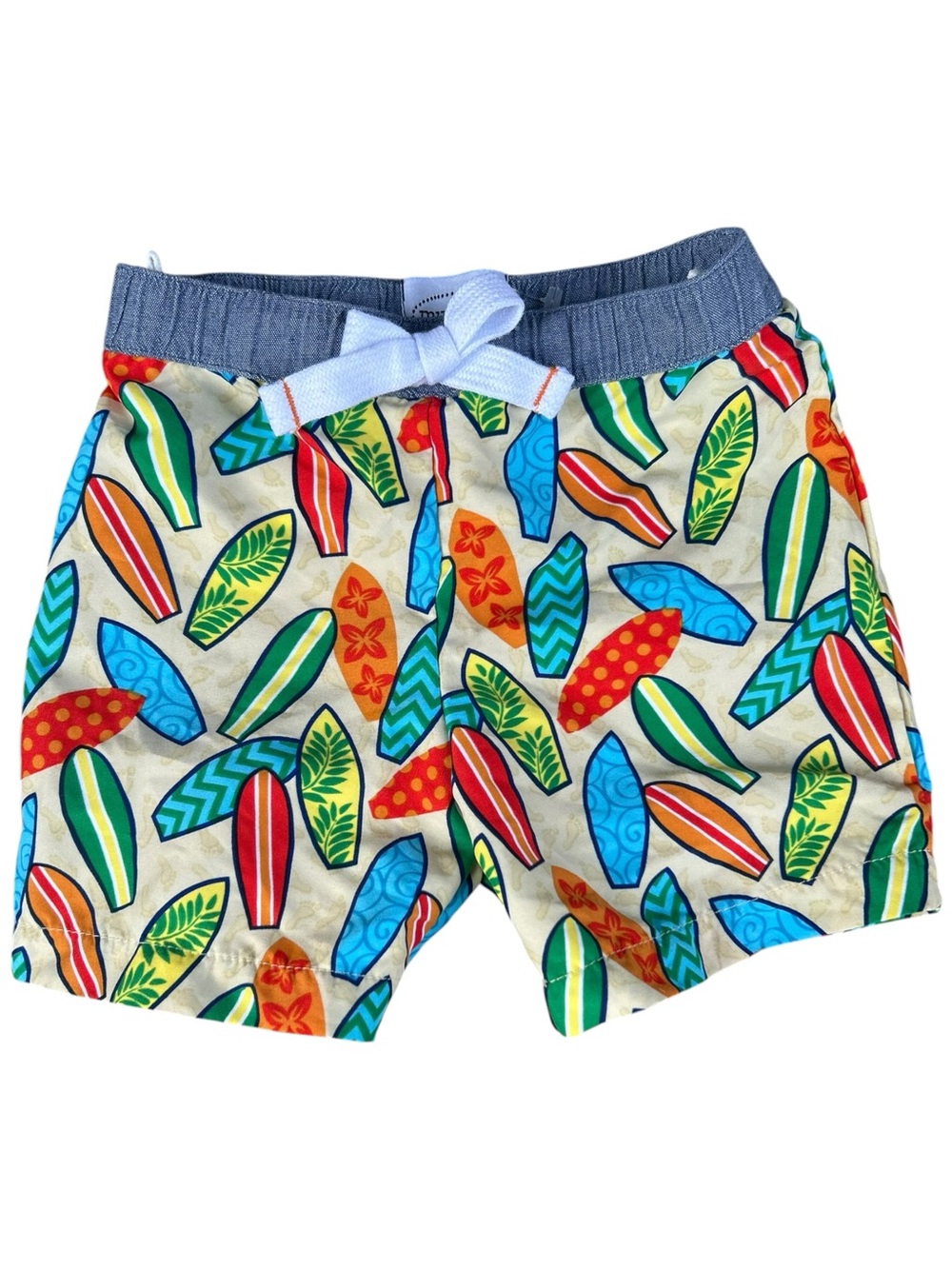 Mudpie Baby Surfboard Print Swim Trunks or Shorts 6-9 Months